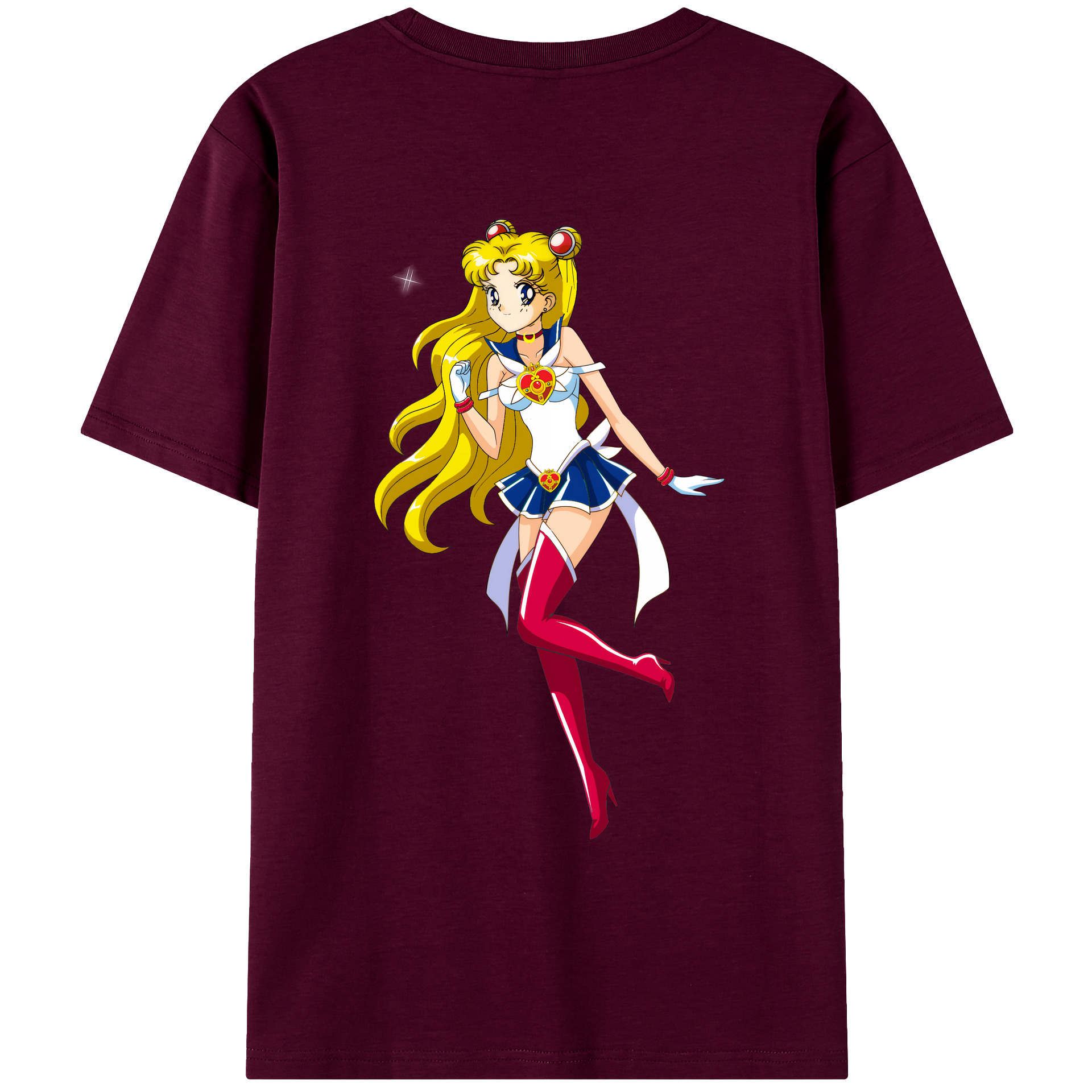 （画像用） 美少女戦士セーラームーン 月野 うさぎ つきの うさぎ Sailor Moon Tsukino Usagi レディース半袖Tシャツ(バックプリント)